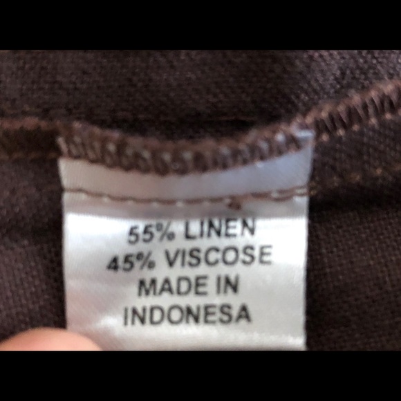 Amélline Linen Blend Chic Long Dress Size L Casual Offially Workwear Pockets - Picture 9 of 12